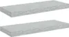 vidaXL Závěsné police 2 ks. Betonově šedá 60x23,5x3,8 cm Náhled obrázku produktu 1