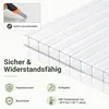Polycarbonat Stegplatten Set 10 Stück 8 mm klar, 0,1 kg/m², Produktbild-Vorschau 7