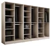 Kleiderschrank, Sandbeige / klares Glas, 3 x 100 x 200 x 51 Produktbild-Vorschau 3