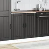 vidaXL Élément bas pour évier Lucca Noir Matériau dérivé du Voir les images du produit 1
