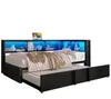 Dagbed van 90x200 cm met LED-verlichting, een uitschuifbaar Productafbeelding-voorbeeld 11