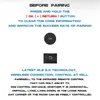 Instructions for pairing a remote control with a device. Produktbild-Vorschau