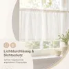 Scheibengardine Leinen Bistrogardine mit Pompon Quaste Produktbild-Vorschau 3