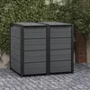 Keter Mülltonnenbox "Hide Away" 720L (3x 240L) Anthrazit - Produktbild-Vorschau 3