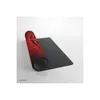 A rolled-up mat with a red and black design is partially unrolled on a light gray surface. Anteprima dell’immagine prodotto