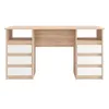 KOMTO Schreibtisch mit Schubladen - Oslo 140 x 60 x 74 cm Produktbild-Vorschau 5