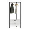 trendteam Kompaktgarderobe Jody Weiß Matt/Metall Schwarz Produktbild-Vorschau 4