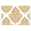 MuchoWow® Mauspad Mousepad Vintage - Blumen - Gold - Muster Produktbild-Vorschau 1