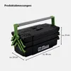 Werkzeugkiste 48x24x21 cm Kunststoff Griffe klappbar aus Produktbild-Vorschau 3