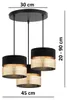 KAR-LIGHTING Pendelleuchte 3-flammig Schwarz‑Gold Metall Produktbild-Vorschau 2