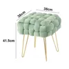 Theo&Cleo Moderner Velvet Kosmetik Hocker, Quadratisch Produktbild-Vorschau 2