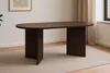 Esstisch oval mit geraden Kanten 160x90 cm Holz Produktbild-Vorschau 1