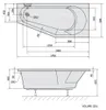 Polysan TIGRA R Asymmetrische Badewanne 170x80x46cm, Produktbild-Vorschau 5