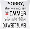 Merclix Freundin Kissenbezug 45x45cm Geburtstag Weihnachten Produktbild-Vorschau 1