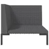 vidaXL Gartensofa mit Kissen Halbrundes Poly Rattan Produktbild-Vorschau 3