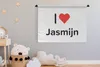 MuchoWow® Wandteppich Wandbehang Ich liebe - Jasmine - Produktbild-Vorschau 3