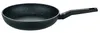 A black frying pan with a speckled interior and a black handle, isolated on a white background. Produktbild-Vorschau