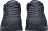 A front view of a pair of dark blue Skechers sneakers. Voir les images du produit