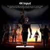 A monitor displaying a video game scene with characters, and text overlay promoting 4K input. Produktbild-Vorschau