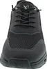 A close-up front view of a black sneaker. Produktbild-Vorschau