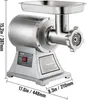 A stainless steel meat grinder with dimensions labeled. Náhľad obrázku produktu