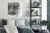 MuchoWow® Poster Leopard - Augen - Schwarz - Weiß 75x75 cm Produktbild-Vorschau 4