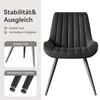 Hawthyhome Esszimmerstühle 4er Set bequeme Polsterstühle Produktbild-Vorschau 3