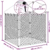 vidaXL Cuccia per cani da esterno con tetto Silver 2x2x2,5 Anteprima dell’immagine prodotto 8
