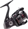A black fishing reel with red accents is shown against a white background. Anteprima dell’immagine prodotto