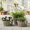 Rattan Pflanzschale im 3er Set - ca. Ø 21 / 26 / 30 cm - Produktbild-Vorschau 7
