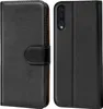 A black flip case for a smartphone is shown from the front and back. Anteprima dell’immagine prodotto