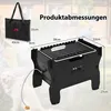 Přenosný gril na dřevěné uhlí a plyn 2 v 1 s nerezovým Náhled obrázku produktu 2
