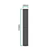 Radiateur tubulaire 'Nore' noir 160x24cm monocouche 438W Voir les images du produit 4