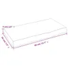 Wandregal Hellbraun 40x20x4 cm Massivholz Eiche Behandelt Produktbild-Vorschau 6