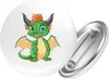 Huuraa Button Drache Fabelwesen 59mm rund mit Produktbild-Vorschau 1