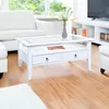 Inter Link Table basse Provence 2 tiroirs verre pin massif Voir les images du produit 28