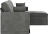 vidaXL Sofa Dunkelgrau 178 x 134 x 80 cm Samt Produktbild-Vorschau 5