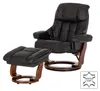 home24 Relaxsessel mit Hocker - Echtleder / Kunstleder Produktbild-Vorschau 6