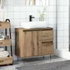 vidaXL Armoire sous lavabo Artisan-Chêne 65x33x60 cm Bois Voir les images du produit 3