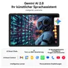 Marketing image for Gemini AI 2.0, showing a tablet displaying an AI robot and various AI features. Produktbild-Vorschau