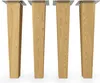 4x sossai Holzfüße eckig - gerade Ausführung 25cm Eiche Produktbild-Vorschau 3