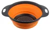 Ruhhy 23253 Opvouwbare siliconen zeef, 24 cm, oranje-grijs Productafbeelding-voorbeeld 9