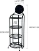 Porte-savon en acier inoxydable 4 niveaux avec crochet Noir Voir les images du produit 2