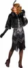 T3278-0100-XS schwarz Damen Pelzjacke Charleston Bolero Produktbild-Vorschau 2