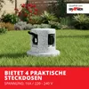 Grafner® Steinoptik Steckdosensäule mit 4 Außensteckdosen Produktbild-Vorschau 3