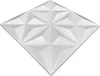 A white, diamond-shaped wall panel with a geometric, faceted design. Produktbild-Vorschau