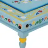 vidaXL Couchtisch Türkis Handbemalt Massivholz Mango Produktbild-Vorschau 3