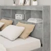 vidaXL Regálová postel betonová šedá 160 x 200 cm materiál Náhled obrázku produktu 3