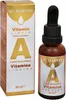 A product shot of a bottle of MARNYS Vitamin A liquid and its packaging. Produktbild-Vorschau