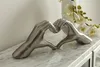 Gilde Dekoobjekt, Herz, "Heart", Händemotiv, Keramik, Anteprima dell’immagine prodotto 2